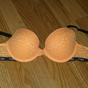 Victoria secret pink orange animal print pushup